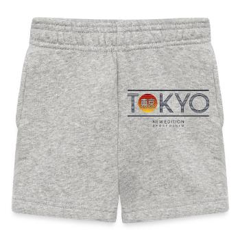Tokio Neon Sonne Motiv - Baby Shorts - Grau meliert - Vorne