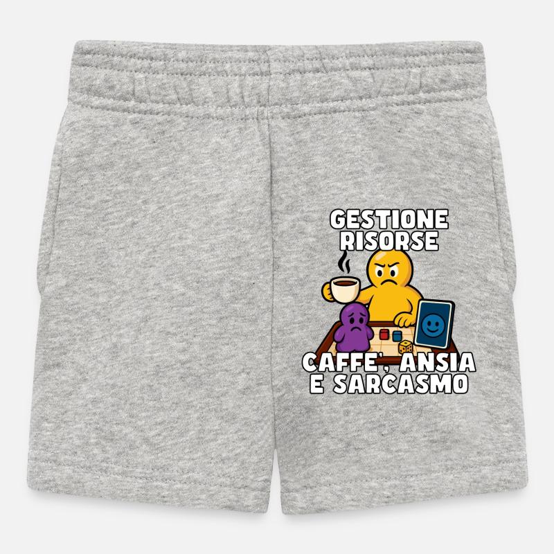 Gestion des ressources : café et anxiété - Short Bébé - gris chiné