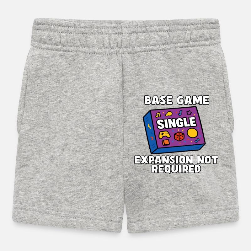 Base Game: Single Edition - Baby Shorts - heather grey
