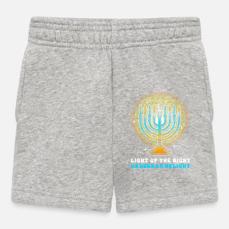 Hanoukka Hanoukka Hanoukka - Short Bébé - gris chiné