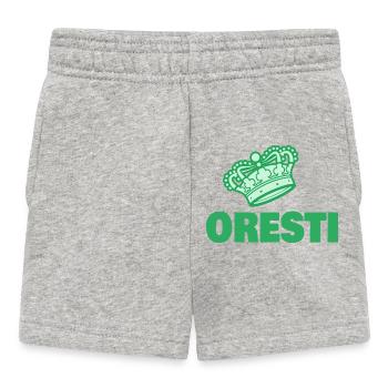 Geschenk für Oresti - Baby Shorts - Grau meliert - Vorne