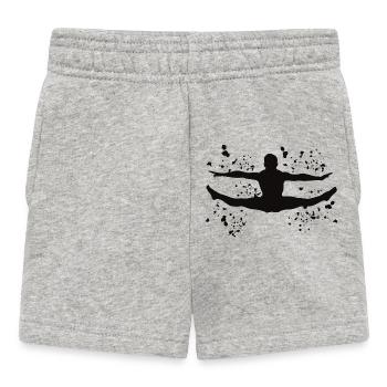 Gymnastique au sol Gymnastique artistique - Short Bébé - gris chiné - Devant