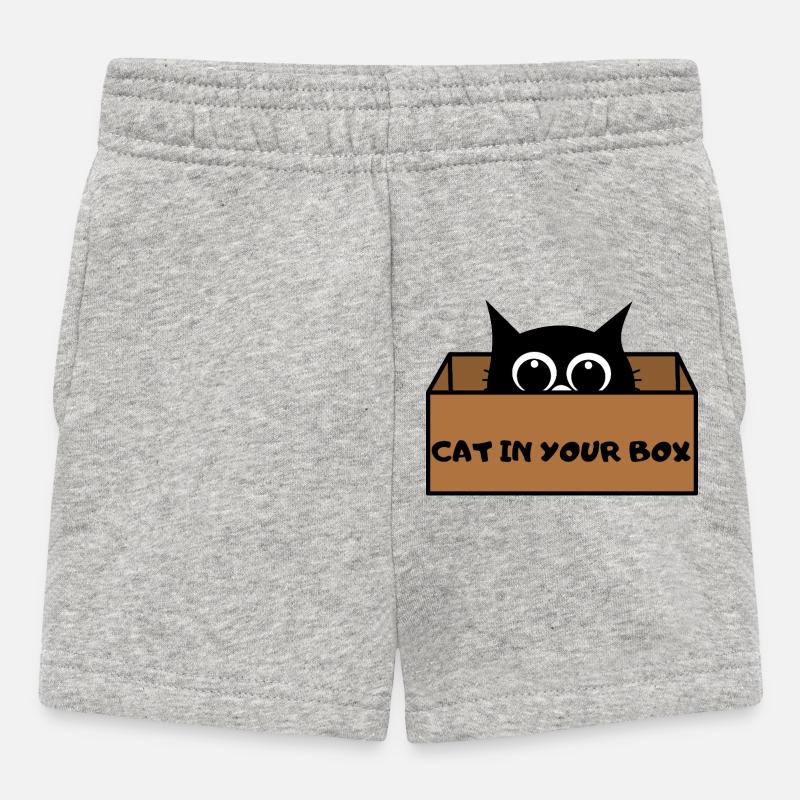 Chat en boîte Peekaboo - Short Bébé - gris chiné