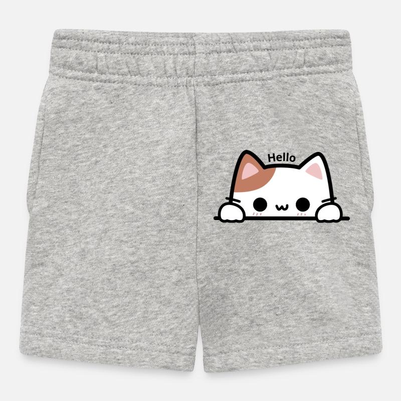 Coucou Chaton - Short Bébé - gris chiné