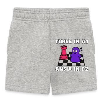 Tour en A1, Anxiété en D2 - Short Bébé - gris chiné - Devant