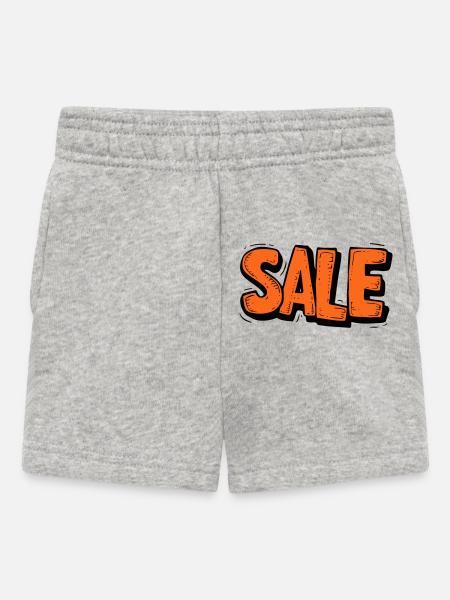 Fettes Verkaufsschild - Baby Shorts - Grau meliert