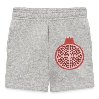 Pomegranate Half - Baby Shorts - heather grey - Front