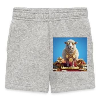 Mouton bling avec chaînes de pièces de monnaie - Short Bébé - gris chiné - Devant