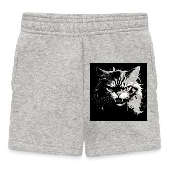 Chat en colère - Short Bébé - gris chiné - Devant