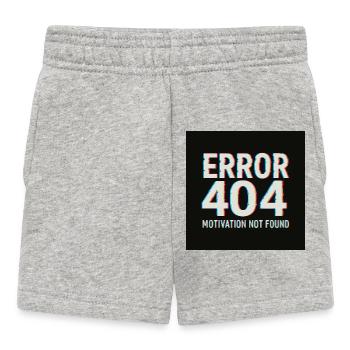 Motivation 404 Glitch Rétro - Short Bébé - gris chiné - Devant