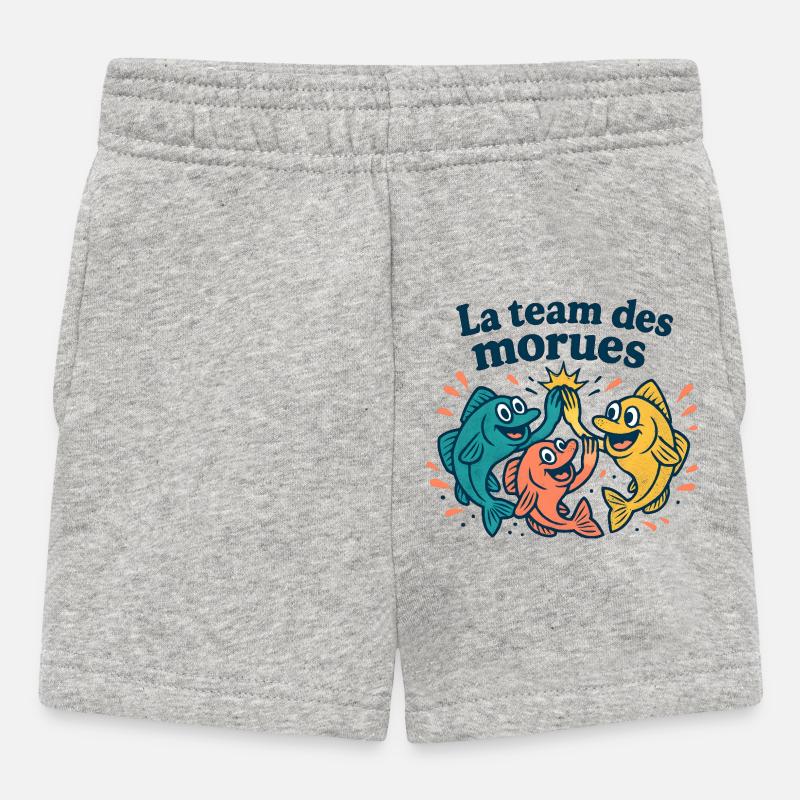 Coloured Cod Team - Baby Shorts - heather grey