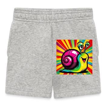 Schnecke - Baby Shorts - Grau meliert - Vorne