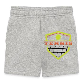 Logo Tennis  - Short Bébé - gris chiné - Devant