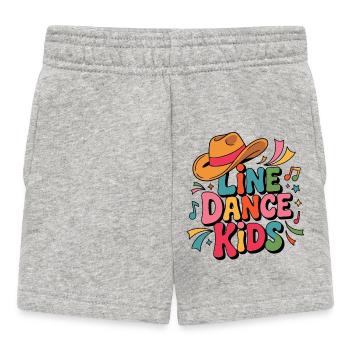 Line Dance Kids Colorful Dance Design - Baby Shorts - heather grey - Front