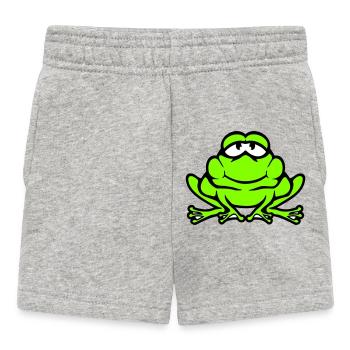 Frog Toad Smiles Funny Comic Happy Cool - Baby Shorts - heather grey - Front