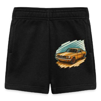 Vintage Muscle Car – Retro Auto Design - Short Bébé - noir - Devant