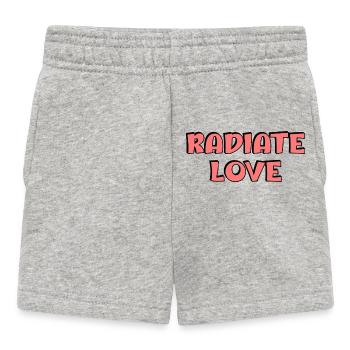 Radiate Love Red Typography - Baby Shorts - heather grey - Front
