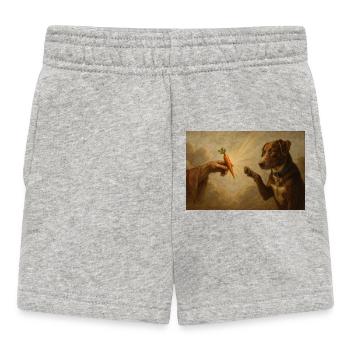 Carrot of Enlightenment Dog - Baby Shorts - heather grey - Front