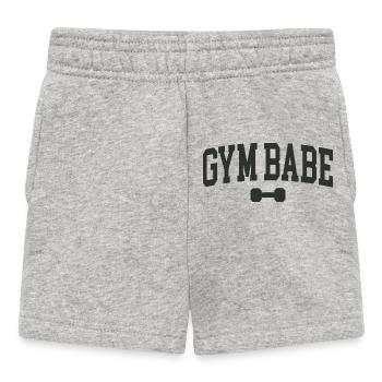 Gym Babe Haltère Typo Design - Short Bébé - gris chiné - Devant
