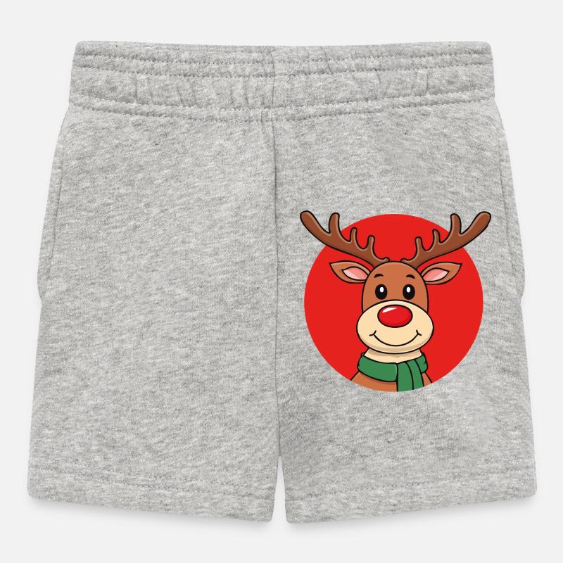 Noël des rennes - Short Bébé - gris chiné