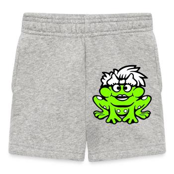 Frog Woman Pretty Toad Funny Female Girl - Baby Shorts - heather grey - Front