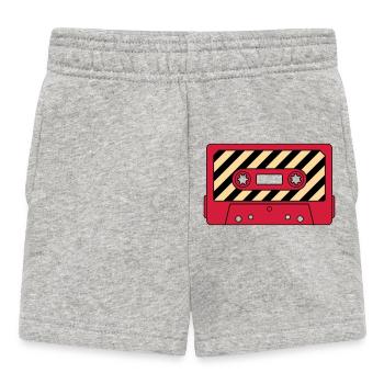 Cassette Retro Mixtape – Music Cult Motif - Baby Shorts - heather grey - Front