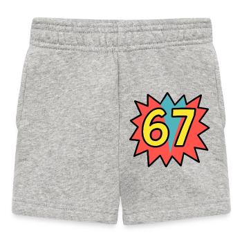 67 - Baby Shorts - heather grey - Front