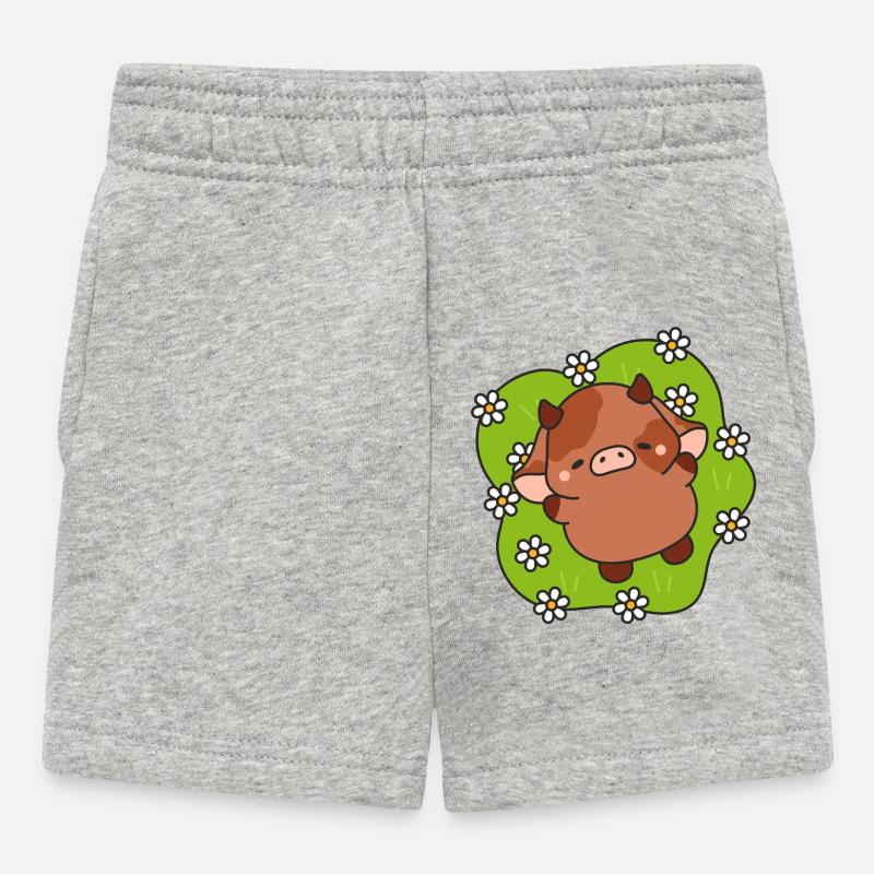 P'tit vachette Printemps - Short Bébé - gris chiné