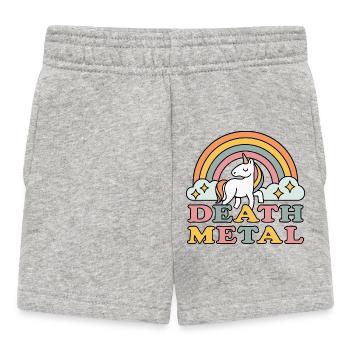 Licorne Death Metal - Short Bébé - gris chiné - Devant