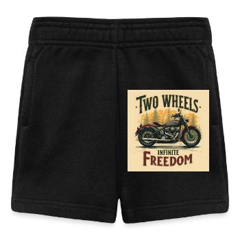 Two Wheels, Infinite Freedom - Baby Shorts - Schwarz - Vorne