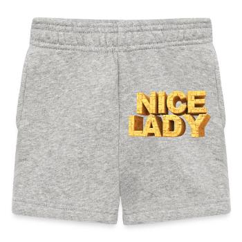 Nice Lady – Monumental Letters in the Sky - Baby Shorts - heather grey - Front