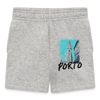 Tour of the Clérigos Porto art illustration - Baby Shorts - heather grey - Front