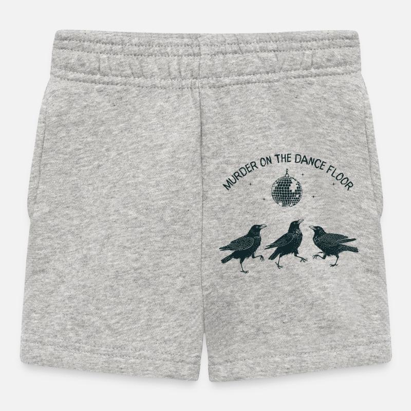 Murder on the Dance Floor Crows - Baby Shorts - heather grey