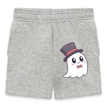 Fantôme chic chapeau et nœud papillon - Short Bébé - gris chiné - Devant