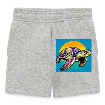 turtle - Baby Shorts - heather grey - Front