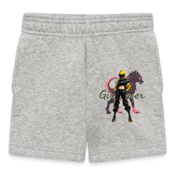 Drachenpower Streetwear - Baby Shorts - Grau meliert - Vorne