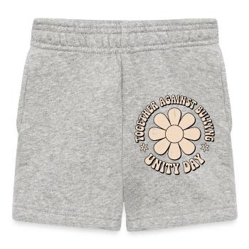 Together against bullying - Baby Shorts - heather grey - Front