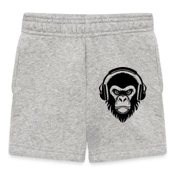 Masked Underground Beat Affenkopf Shirt - Baby Shorts - Grau meliert - Vorne