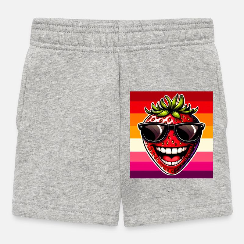 Fraise Fraises - Short Bébé - gris chiné