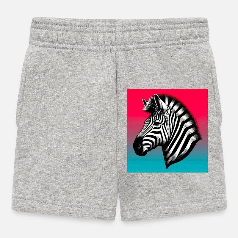 Zebra - Baby Shorts - Grau meliert