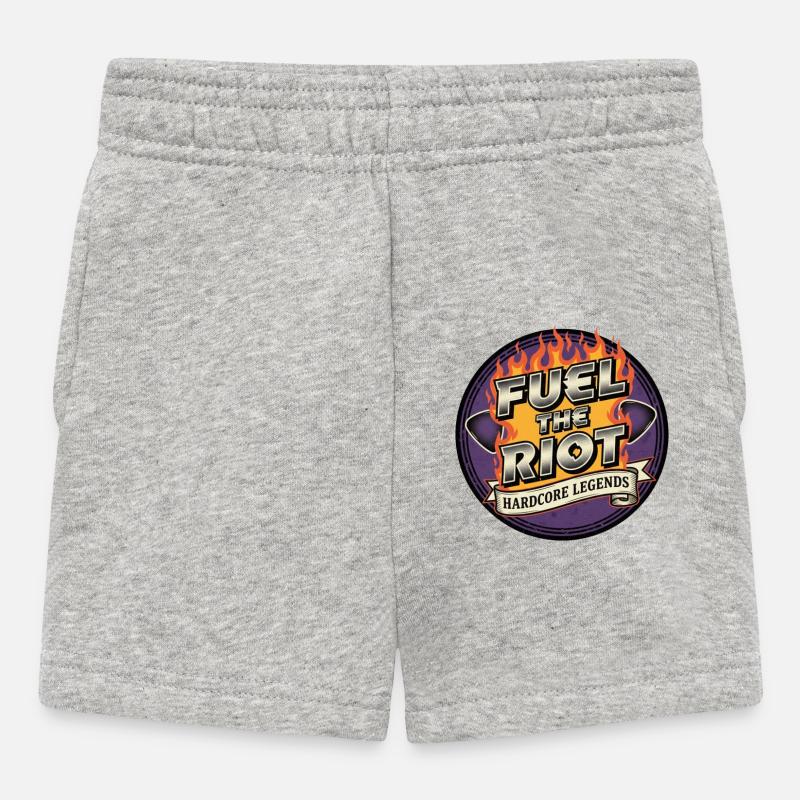 Alimentez les légendes du Riot Hardcore - Short Bébé - gris chiné