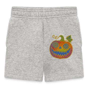 Citrouille psychédélique d’Halloween - Short Bébé - gris chiné - Devant