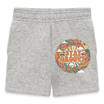 Rétro psychédélique - Short Bébé - gris chiné - Devant