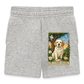 Clumber Spaniel - Baby Shorts - heather grey - Front