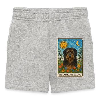 Soleil Lune Chien de berger catalan - Short Bébé - gris chiné - Devant