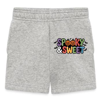 Motif citrouille effrayant et doux - Short Bébé - gris chiné - Devant