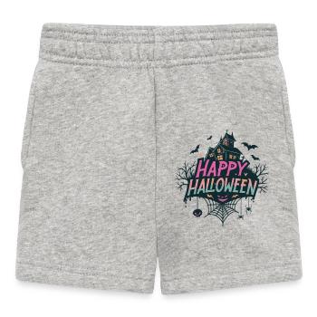 Happy Halloween Haunted House - Baby Shorts - heather grey - Front