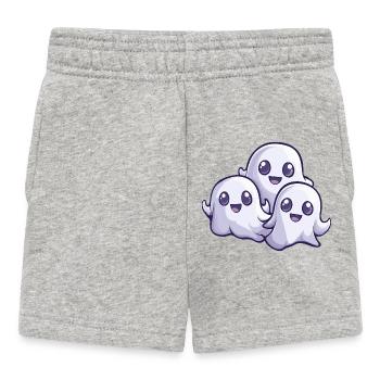 Fantômes Halloween Bande dessinée mignonne - Short Bébé - gris chiné - Devant