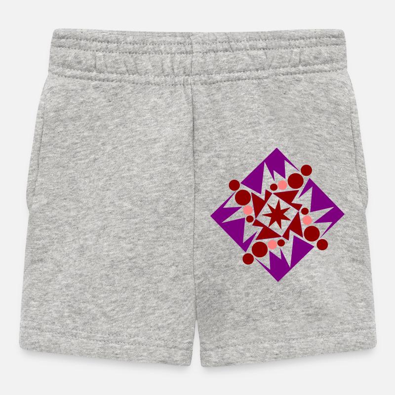 Geometric composition by Cean - Baby Shorts - heather grey