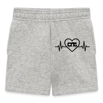 Wohnmobil Herz Reise - Baby Shorts - Grau meliert - Vorne